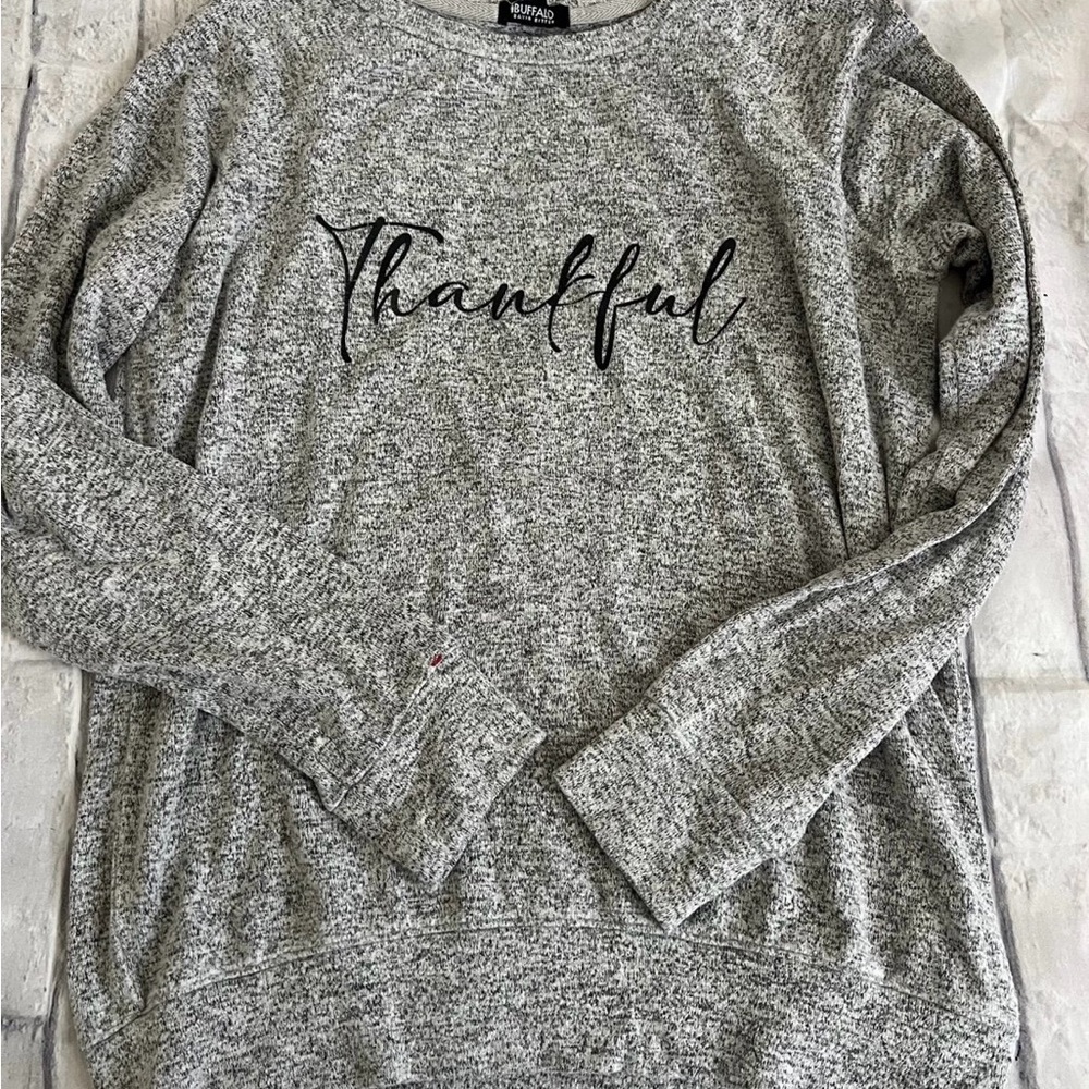 Buffalo David Bitton Heather Gray Knit Top